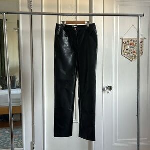 Aritzia Faux Leather Wide Leg Pants- New without tags